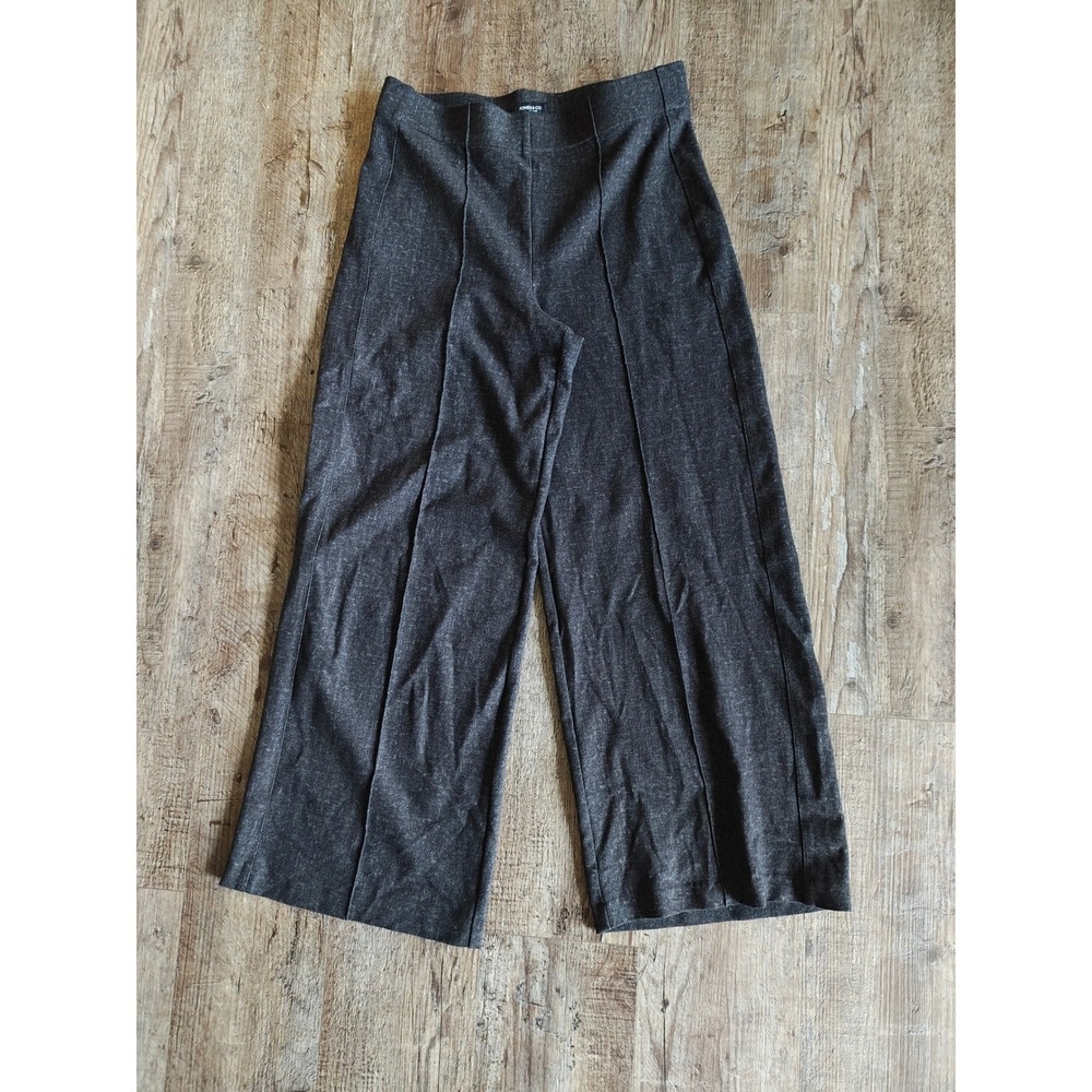 Jones & Co Jones New York Gray Wide Leg Pull On Pants Seam Front Large